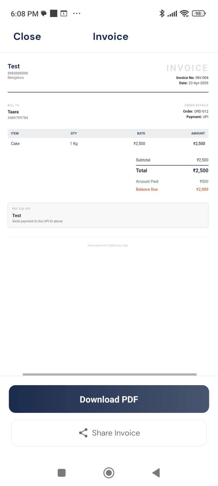 Invoice sent. Professionally